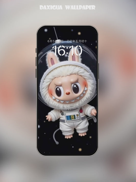 手機桌布Labubu展開太空旅行|Labubu the Astronaut